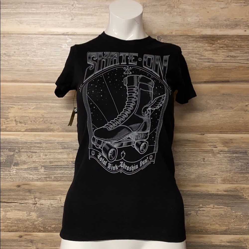 Sourpuss Skate On Short Sleeve Tee NWT G4